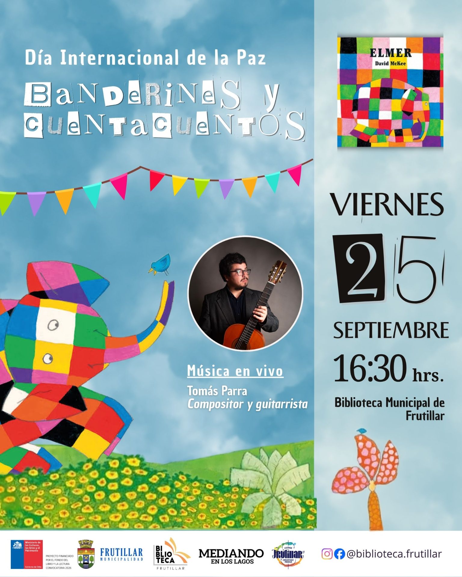 Biblioteca de Frutillar celebrará el Día Internacional de la Paz con lectura y banderines