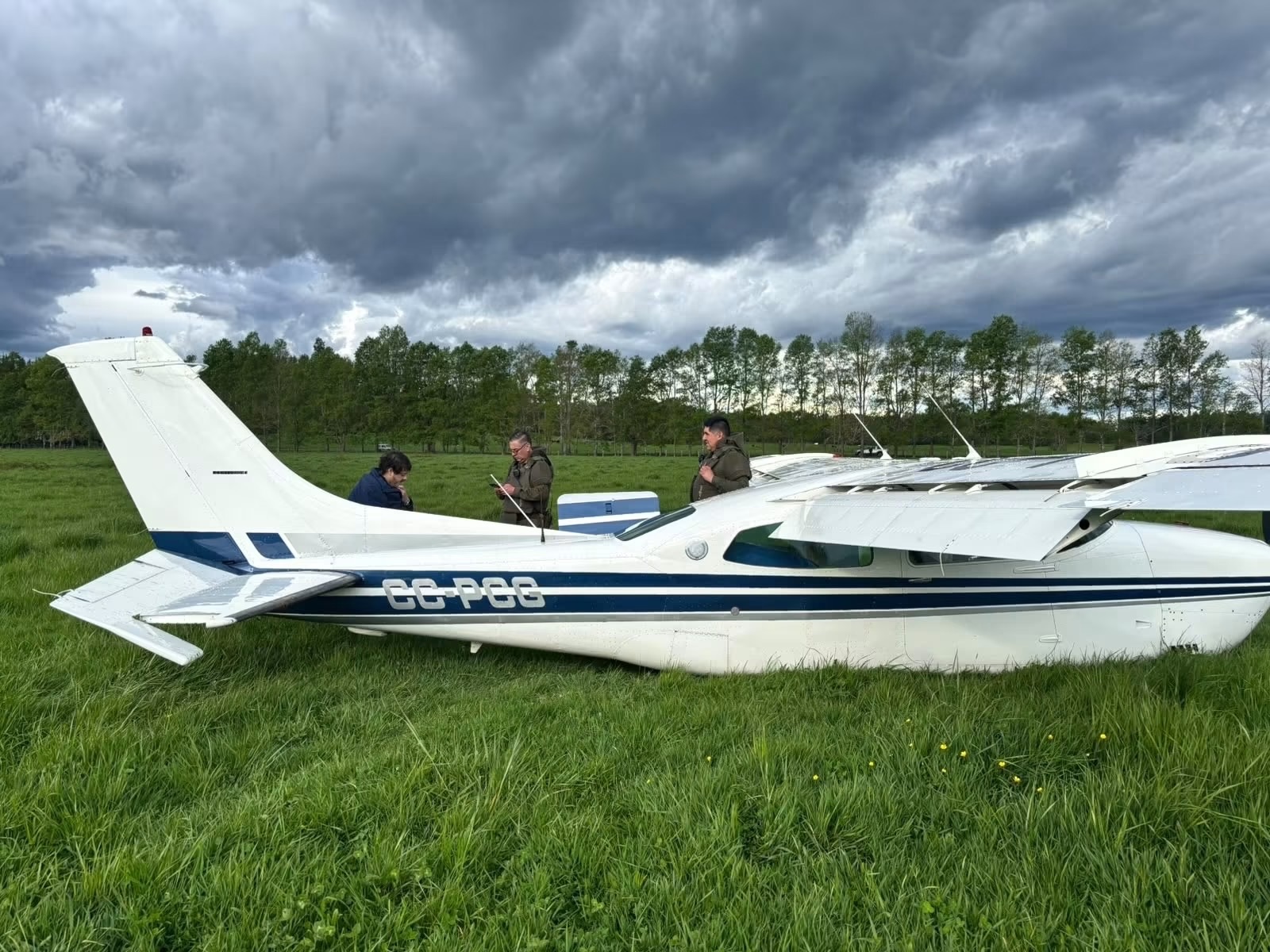 Piloto resulta ileso tras aterrizaje de emergencia en Panguipulli