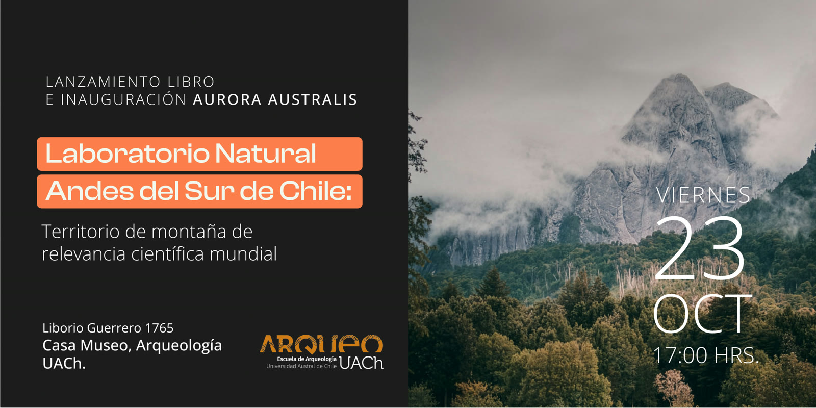 UACh lanza libro sobre los Andes del Sur e inaugura la maqueta Aurora Australis este viernes 23